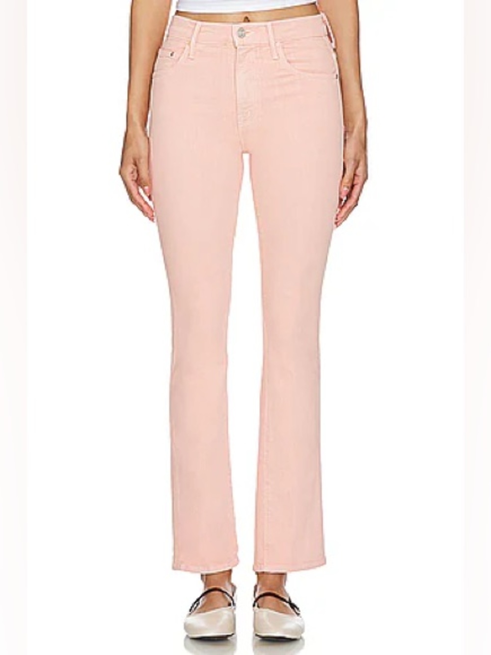 MOTHER The Insider Hover Jeans in Peach Parfait